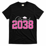 Class Of 2038 Grow With Me Kindergarten T-Shirt - Black