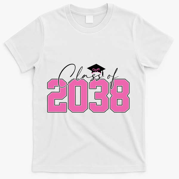 Class Of 2038 Grow With Me Kindergarten T-Shirt - White