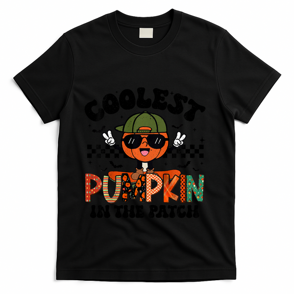 Coolest Pumpkin In The Patch Halloween T-Shirt - Black