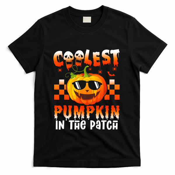 Coolest Pumpkin In The Patch Halloween Gift T-Shirt - Black