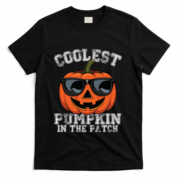 Coolest Pumpkin In The Patch Halloween Great Gift T-Shirt - Black