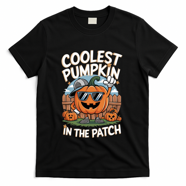 Coolest Pumpkin In The Patch Cute Gift T-Shirt - Black