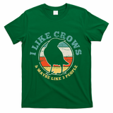 Crow Raven Funny Vintage Gift T-Shirt - Green