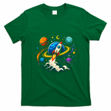 Cute Rocket Launching Into Space Adventure Gift T-Shirt - Irish Green
