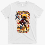 Court Shogun – Bigfoot Samurai Basketball Slam Dunk T-Shirt - White