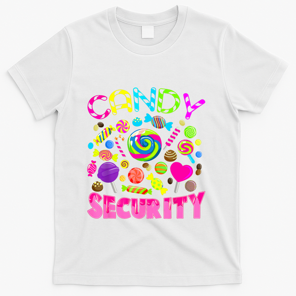 Candy Security Candyland Costume Teens Adult T-Shirt - White