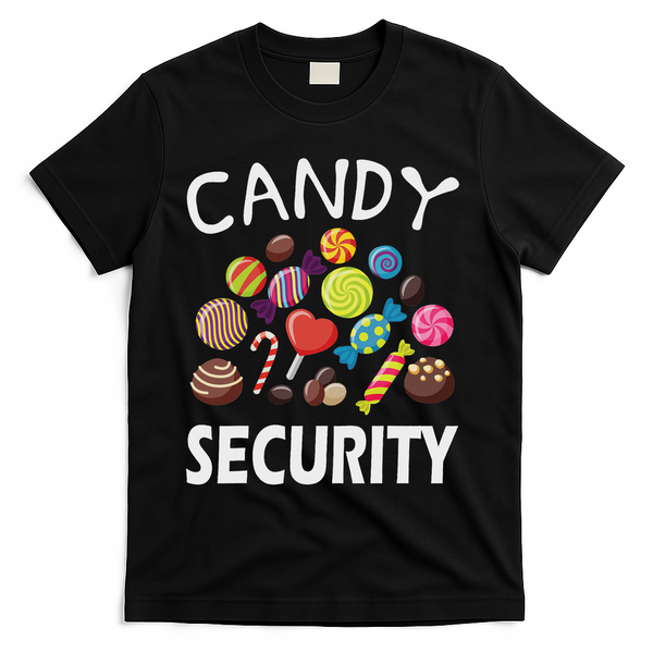 Candy Security Halloween Costume Party T-Shirt - Black