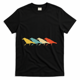Crow Vintage Retro Raven Bird Lover 60s 70s Gift T-Shirt - Black