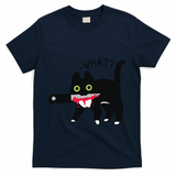 Cat What Murderous Tuxedo Cat With Knife Halloween Costume T-Shirt - Navy
