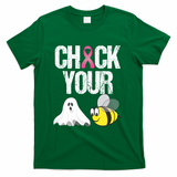 Check Your Boo Bees Funny Breast Cancer Halloween Gift T-Shirt - Green