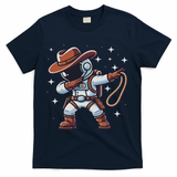 Dabbing Astronaut Cowboy Space Halloween Costume T-Shirt - Navy
