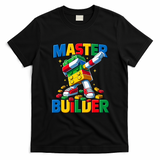 Dabbing Blocks Bricks Building Fun Master Builder T-Shirt - Black