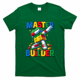 Dabbing Blocks Bricks Building Fun Master Builder T-Shirt - Irish Green