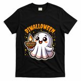 Diwalloween Diwali Halloween Fun Boo Ghost Lantern Deepavali T-Shirt - Black