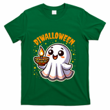 Diwalloween Diwali Halloween Fun Boo Ghost Lantern Deepavali T-Shirt - Green