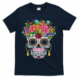 Dia De Los Muertos Day Of The Dead Sugar Skull Halloween T-Shirt - Navy