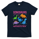 Dinosaurs Didn’t Read T-Shirt - Navy Blue