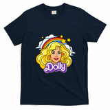 Dolly Doll Rainbow Retro Vintage T-Shirt - Navy Blue