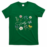 Dolly Fan Floral Art Print Inspired T-Shirt - Irish Green