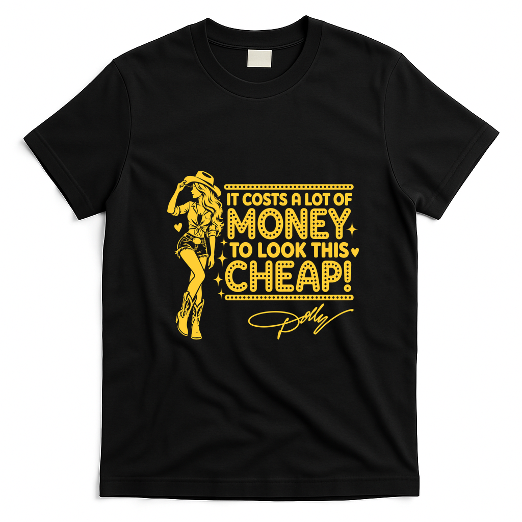 Dolly It Costs A Lof Of Money To Look This Cheap T-Shirt - Black