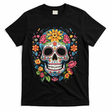 De Los Muertos Day Of The Dead Sugar Skull Halloween T-Shirt - Black