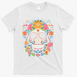 De Los Muertos Day Of The Dead Sugar Skull Halloween T-Shirt - White