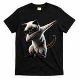 Dabbing Siamese Cat Pet Motif Cool Dab Animal Lover Gift T-Shirt - Black