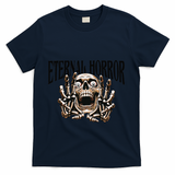 Eternal Horror Creepy Skeleton Screaming Dark Horror Spooky T-Shirt - Navy