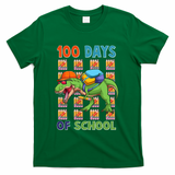 Funny 100 Days Of School Trex Dinosaur T-Shirt - Green