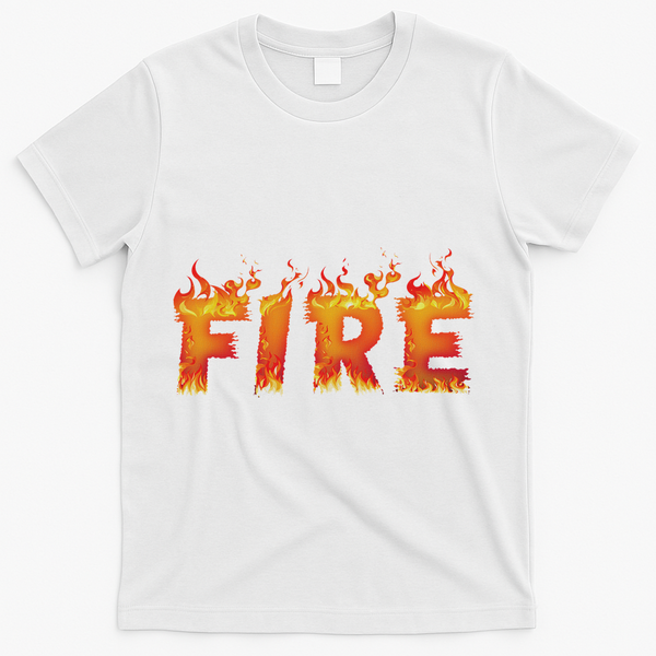 Fire And Ice Last Minute Halloween Matching Couple Costume T-Shirt - White