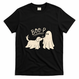Funny Boop Dog Ghost Halloween Cute Boo T-Shirt - Black