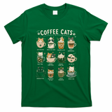 Funny Coffee Cats Cute Cat Themed Beverage T-Shirt - Irish Green