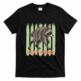 Funny Cute Jimothy The Raccoon Stay Weird T-Shirt - Black