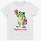 Funny Frog Chemo We Fight At Dawn Breast Cancer T-Shirt - White