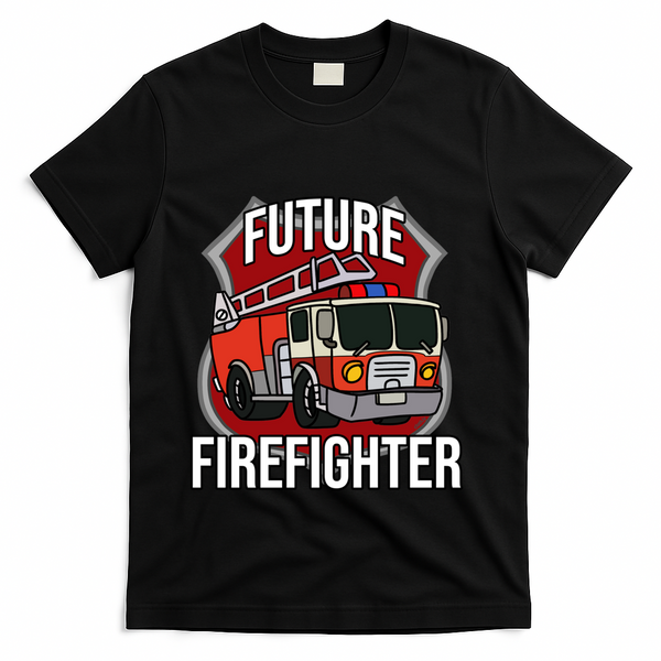 Future Firefighter Fire Fire Truck Car Gift T-Shirt - Black