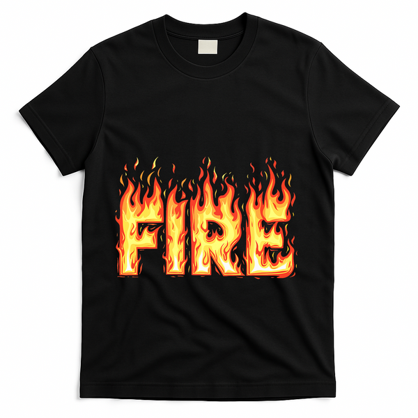 Fire Flame Fire And Ice Costume T-Shirt - Black