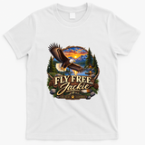 Fly Free Jackie Bald Eagle RIIP T-Shirt - White