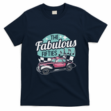 Fabulous Fifties Rockabilly Classic Car Psychobilly Rocker T-Shirt - Navy Blue