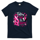 Fighting For Today Hope For Tommarow Breast Cancer T-Shirt - Navy Blue