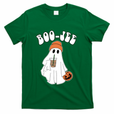 Funny Halloween Boo Jee Ghost Ing Coffee Cool Gift T-Shirt - Green