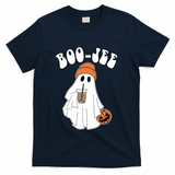 Funny Halloween Boo Jee Ghost Ing Coffee Cool Gift T-Shirt - Navy
