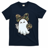 Funny Hello Hunting Season Halloween Camouflage Camo Ghost T-Shirt - Navy