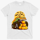 Funny Halloween Monster Truck T-Shirt - White