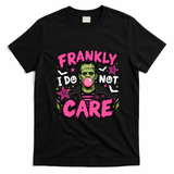 Frankly I Do Not Care Frankenstein Bubblegum Halloween T-Shirt - Black