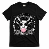 Frankenstein Monster And Bride B.U.B.B.L.E G.U.M Funny Halloween T-Shirt - Black
