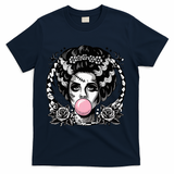 Frankenstein Monster And Bride B.U.B.B.L.E G.U.M Funny Halloween T-Shirt - Navy