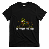 Funny Oktoberfest Frog Pretzel German Beer Fest Drinking Squad Gift T-Shirt - Black