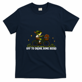 Funny Oktoberfest Frog Pretzel German Beer Fest Drinking Squad Gift T-Shirt - Navy Blue