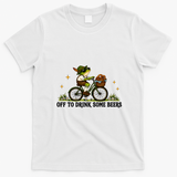 Funny Oktoberfest Frog Pretzel German Beer Fest Drinking Squad Gift T-Shirt - White