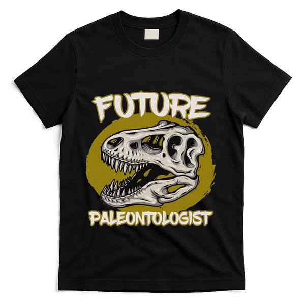 Future Paleontologist Cute Gifts For Dino Explorer T-Shirt - Black